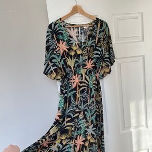 World Market Floral Jumpsuit